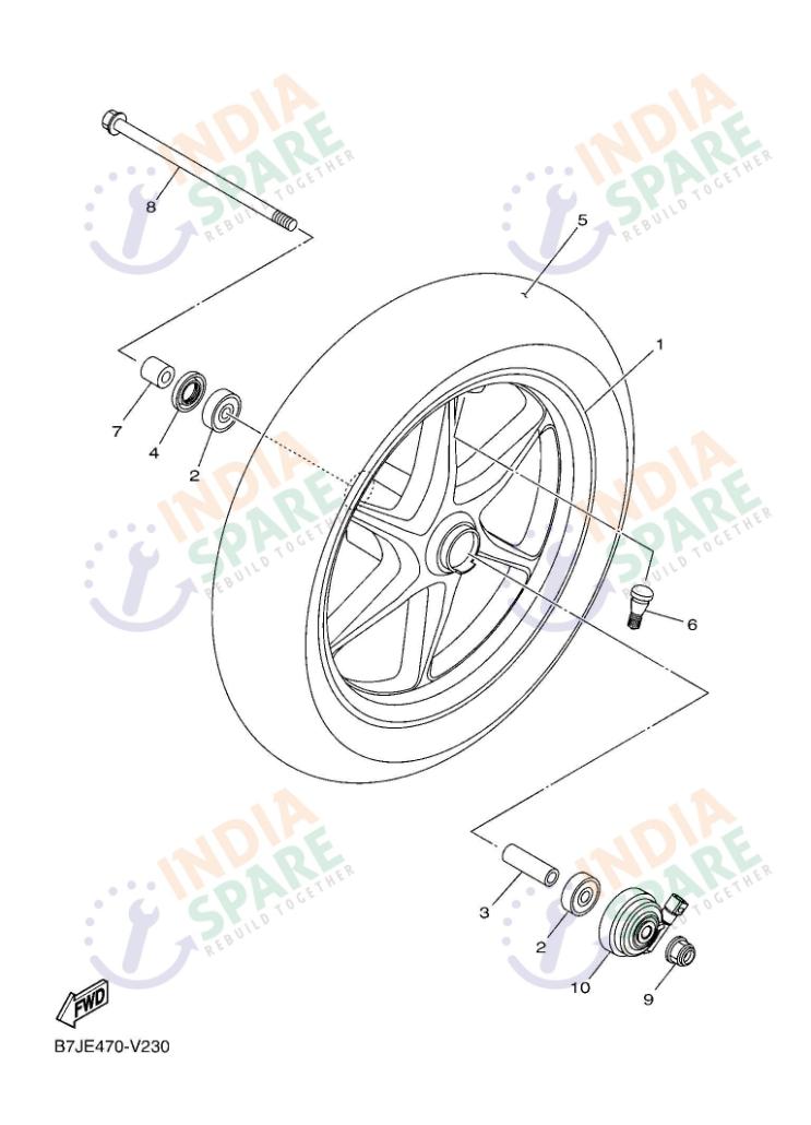 FRONT WHEEL FOR DISK BRAKE